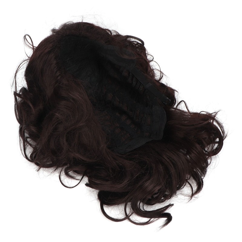 Men Short Black Wigs Soft Texture Breathable Adjust Net Firmly
