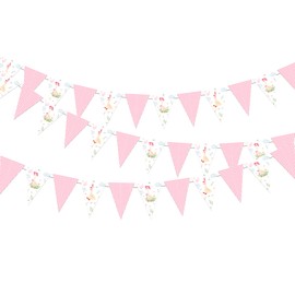 Silly Goose Birthday Decoration, One Silly Goose Banner Pink Lattice and Goose Pennant Banner Farm Animal Goose Triangle Bunting Flags for Geese Theme Kids First Birthday Baby Shower Party