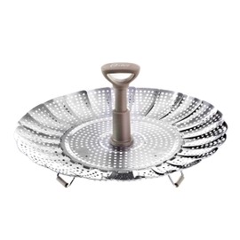 Oster Sangerfield Stainless Steel Expandable Steamer Insert 7 to 10.5 Inches – Adjustable Kitchen Cookware Accessory for Steaming