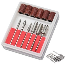 Nail Drill Bits,6 Pcs Professional Manicure Removal,Manicure,Pedicure,Home Use, Compact Nail Drill, Beginners Set(Made of Stainless Steel)
