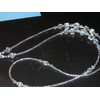 Eyeglass Chain Clear Crystal Faceted Cut Glass 28 inches