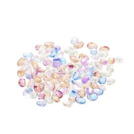Mikinona 100pcs Crystal Fairy Stone Nail Drill Gems Nail Art Charms Decor Supplies Embellishments
