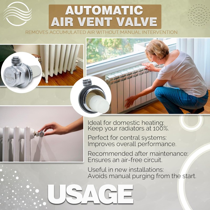 DOJA Barcelona Radiator Valve with Threaded Connection Left, Chrome, Quick