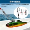 釣り スイベルスナップ付きサルカン 5サイズ 50個セット 360度回転 強力スナップ バス釣り 海水淡水釣り仕掛け 釣り道具 収納ケース付き