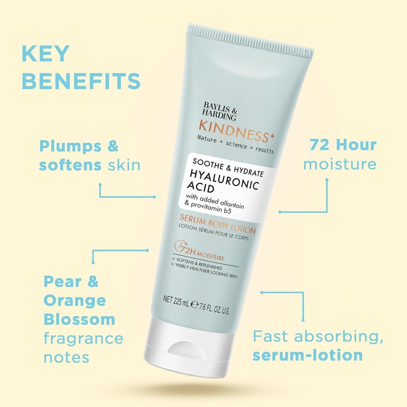 Baylis & Harding Kindness+ Hyaluronic Acid Serum Body Lotion 225ml