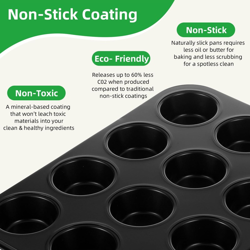 11-Piece Nonstick Baking Pans Set - Professional Grade Carbon Steel