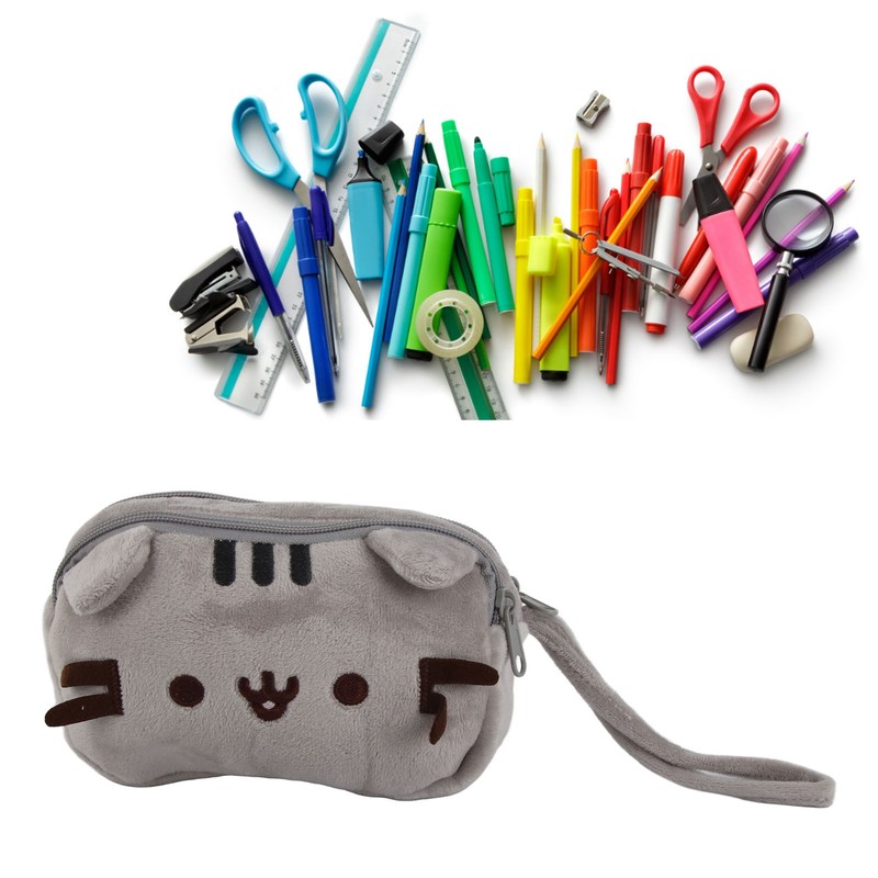 Kitten Toiletry Bag Cute Stylish Soft Canvas Durable Multi Purpose