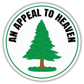 Liberty Tree Stickers an Appeal to Heaven Sticker Circle Vinyl Stickers Weather-Resistant Stickers for Water Bottles Laptop Window Car Size 4"