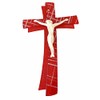KVN Glass Cross with Ceramic Body (10cm), with Murano Glass
