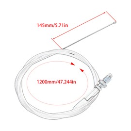 PowerMotor 1200mm 47.24 inch Throttle Cable for 4-Stroke 50cc 70cc 90cc 110cc 200cc 250cc Dirt Pit Bike Quad ATV Powersports Parts-Black