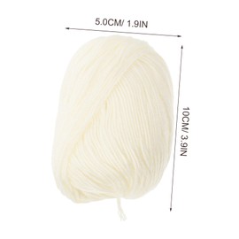 OHPHCALL 3 Rolls Portable Cotton Yarn Convenient Crochet Yarn for Crafting Soft and Breathable for Knitting and DIY Projects Skin Friendly Milk Cotton Material