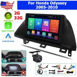 Fortdows 2005-2010 Android 12 Car Radio Stereo GPS Navi Wifi Carplay BT For Honda Odyssey