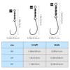 Luroad Pack of 10 Rotate Fishing Rig Hooks, Swivel Fishing