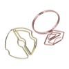 100pcs Metallic Paper Clips Lips Diamond Rings Shape Nonslip Portable