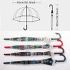 Chesoon Clear Dome Stick Umbrella Auto Open Transparent Bubble Surface