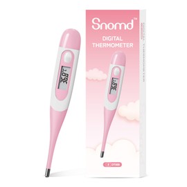 Snomd Flexibles Digitales Thermometer Fieberthermometer für Erwachsene und Kinder, Mund- und Unterarmthermometer Wasserdichtes Medizinisches Thermometer mit Fieberalarm