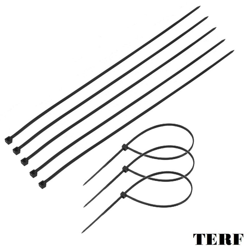 TERF® 100 Pcs Black Cable Ties 140mm (5.51'') X 3.6mm