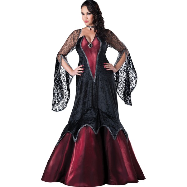 InCharacter Costumes Women's Plus-Size Midnight Vampires, Black/Red, XX-Large