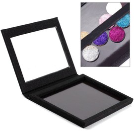 Empty Magnetic Palette, Makeup Storage Tool for Eyeshadow Powder Highlighter, Keeps Pans Safe Travel Portable (Black)