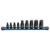 ARES 70497-9-Piece Metric Impact Hex Driver Set - Chrome Moly