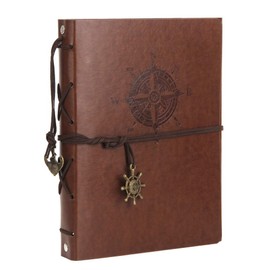 ThxMadam Leather DIY Photo Album Scrapbook Album Photo Book Wedding Guest Book, Vintage, 60 Black Pages, Photo Book for Christmas Birthday Anniversary, Gift for Mother Wife Husband Friend