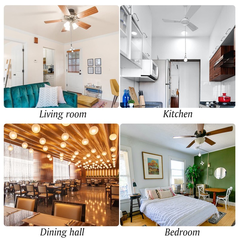 4PCS Ceiling Fan Pull Chain Extender, 14" Ceiling Fan Chain