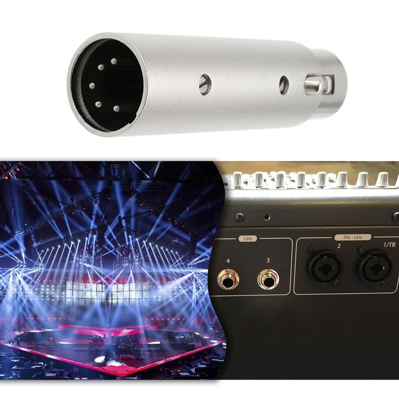 VGOL 1 Piece XLR Connector 5-Pin XLR to 3-Pin XLR