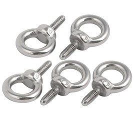 Sourcingmap Lifting Eye Bolt M3 x 9mm Male Thread 304 Stainless Steel for Hanging, Pack of 5