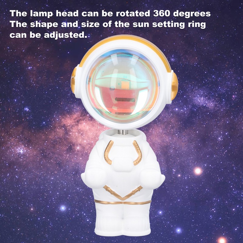 USB Astronaut Sunset Projector Atmosphere Lamp 360° Adjustable Head for