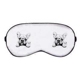 'French Bulldog Puppy Laying Down with Bone' Sleep/Travel Eye Mask (EY00024787)