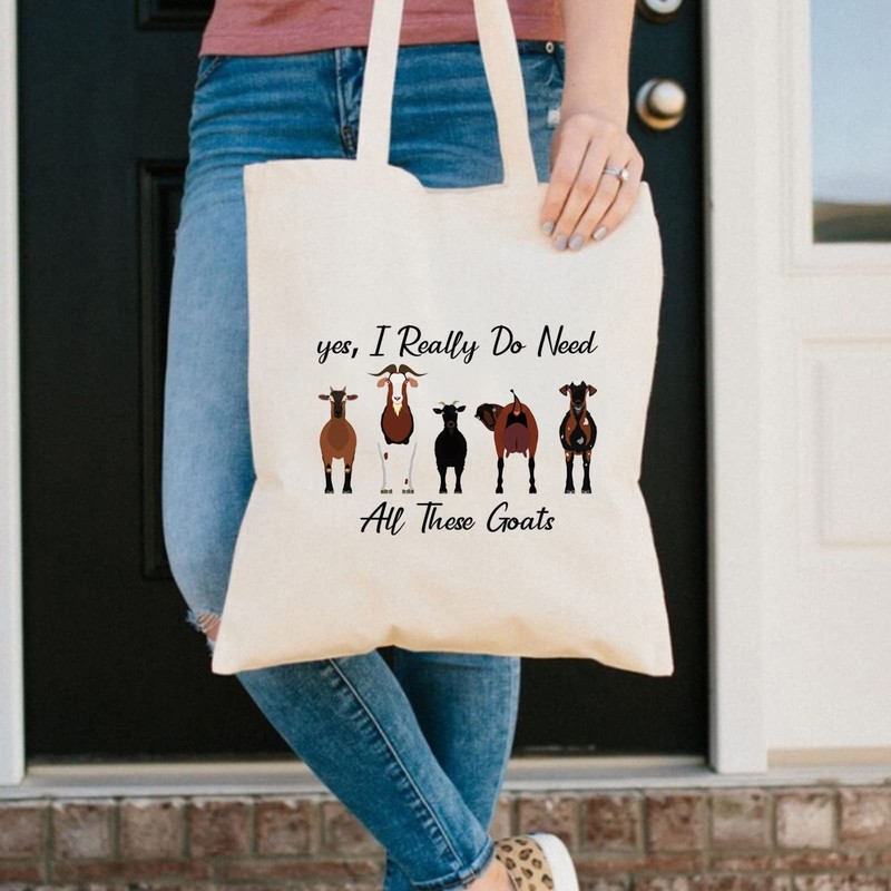 Funny Goat Tote Bag Goat Related Gift Yes I Really