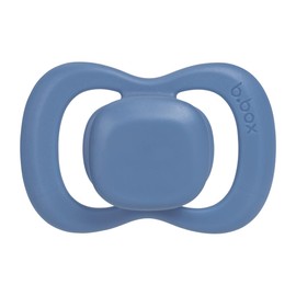 b.box Pacifier Soother Dummy Size 1 (2 Pack) | Natural Rubber Latex |Round Nipple | Antimicrobial | 0-6m