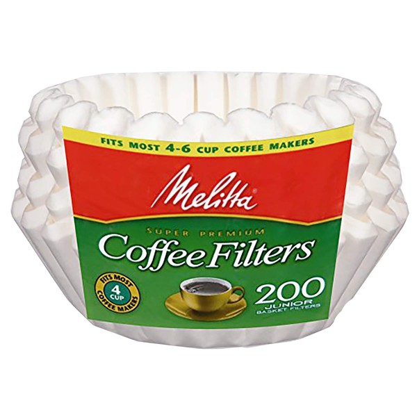 Melitta Basket Coffee Filters, White (8 to 12 Cup) 200 Count (Pack of 24)
