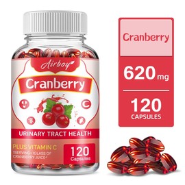 Cranberry Supplement Made with concentrated whole-fruit cranberry powder to help cleanse and protect the urinary tract.Sugar-free cranberry pills, non-GMO, 120 capsules, 2, 60 tablets / 크랜베리 보충제 농축된 통과일 크랜베리 파우더로 만들어져 요로를 정화하고 보호하는 데 도움이 됩니다. 무설탕 크랜베리 알약 비유전자변형 120캡슐, 2개, 60정