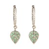Aretes | Aretes Arracada de Hojas con Zirconia verde en