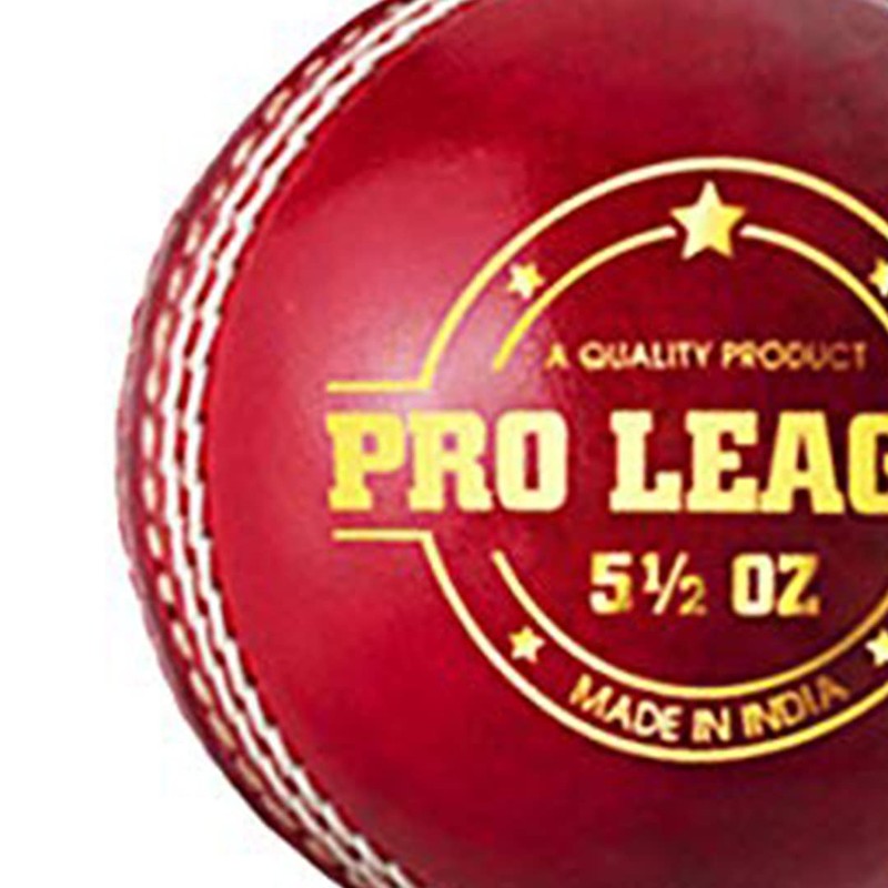 DSC Pro League Cricket Leather Ball | Color: Red |