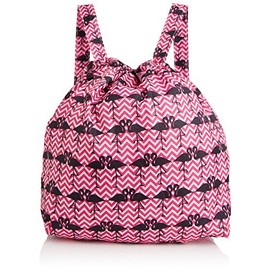 Re-Uz Ultra Light Trendy Fashionable Funky Folding Waterproof Gym Swim Shopping Backpack Daypack Rucksack - Flamingo
