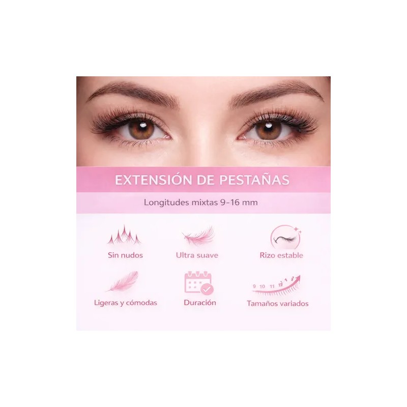 Obp Kit Extensión Pestañas 280 Piezas 30d 40d Mixtas