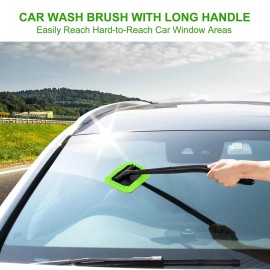 22" Interior Windshield Cleaning Tool Kit Car Window Glass Wiper Cleaner Brush