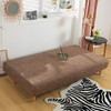 Topchances Armless Sofa Bed Cover, Polyester Spandex Futon Slipcover, Anti-Slip