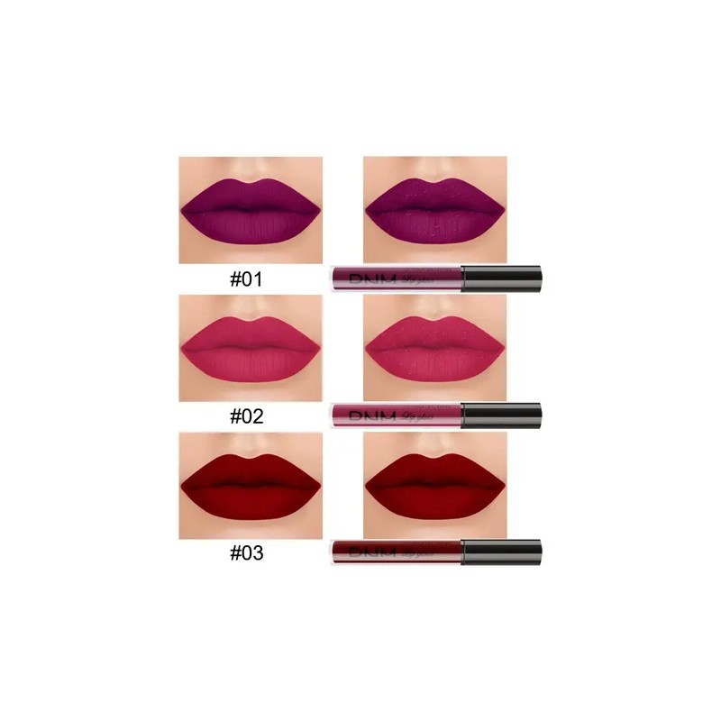 Kit Lápiz Labial Líquido Mate De Larga Impermeabl Y Duración