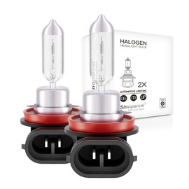 Sinoaprcel H11 Halogen Low Beam Headlight or Fog Light Bulb,3300K Replacement for Standard 55W Bulb,Pack of 2