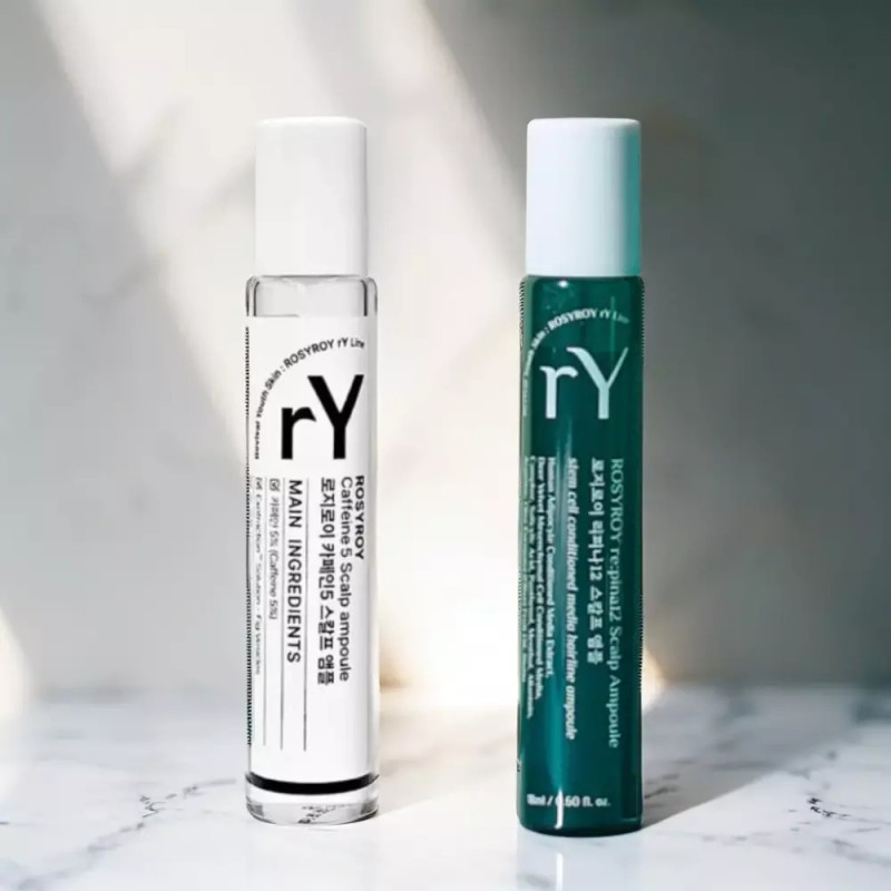 ROSYROY 로지로이 헤어앰플 2종세트 [리피나12 앰플 18ml + 카페인5 앰플