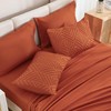 Andency Queen Comforter Set Burnt Orange - 7 Pieces Bed