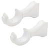 HEVSTIL 2-Pack Wood Curtain Rod Brackets,Return End Brackets for 1-2/5"