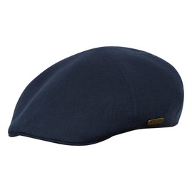 Sterkowski Rusty Model | 100% Natural Linen Flat Cap for Men and Women | Super Light Summer Duckbill, navy, 58