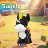 HOOLEDAY Animal Series Sunny Black Donkey Toy Building Block Set,