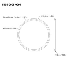 5405-0005-0414 5 mm Diameter R Motor Belt Rubber Drive Belt for Protection of Machines (5405-0005-0414) Pack of 10
