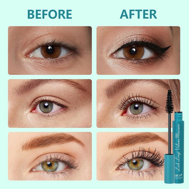 Lash Extension Mascara, Volumizing and Lengthening, Smudge-Proof, Waterproof, Long Wear,