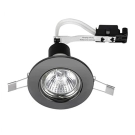 MiniSun | Modern Black Chrome Recessed GU10 Ceiling Downlight Fitting | Ceiling Lighting, Home Décor & Improvement Essential